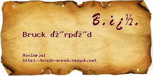 Bruck Árpád névjegykártya
